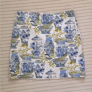 Talbots Watercolor Vase Mini Skirt